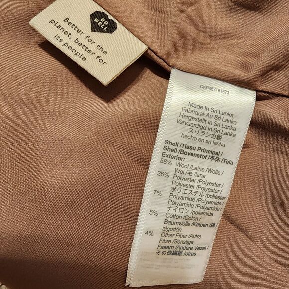 Madewell Fair Trade Wool Blend Windowpane Cargo Mini Skirt Size 6 - Picture 6 of 7